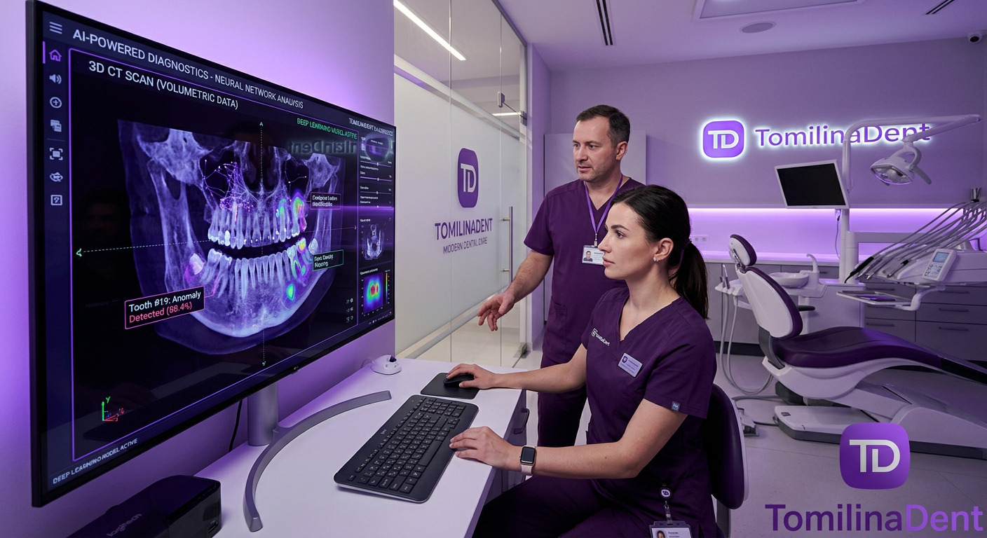 Диагностика зубов Diagnocat AI в Уфе — точность 98% — Стоматология Томилиной Уфа